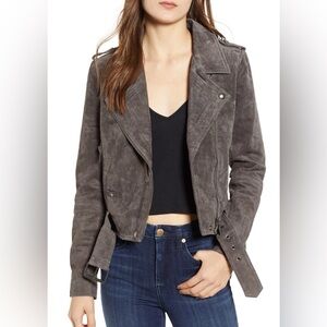 New Blank NYC Morning Suede Moto Jacket